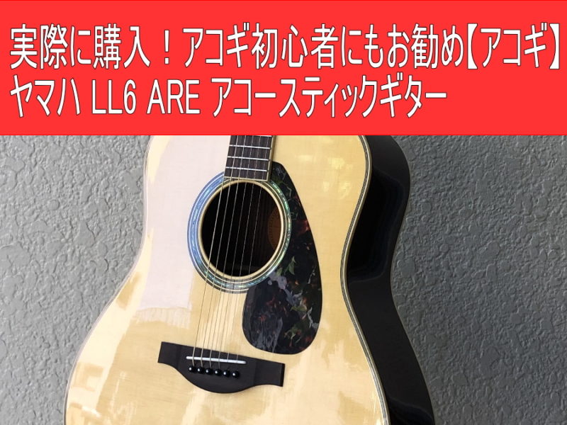 実際に購入！アコギ初心者にもお勧め【アコギ】ヤマハ(YAMAHA) LL6 ARE アコースティックギター